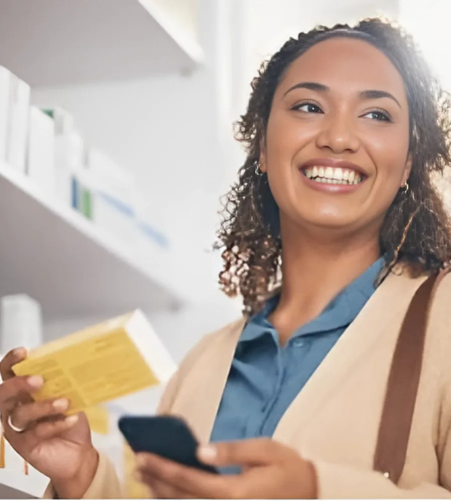 happy patient visiting Pharmacy 575